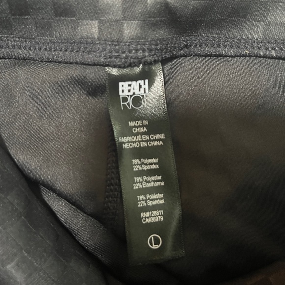 Beach Riot Summer. L 7/8 Black Checkered Pocket Leggings - Picture 9 of 9